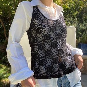 BLACK LACE TOP 🕷